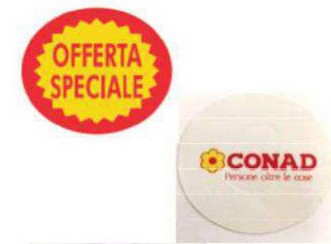 Etichetta antitaccheggio adesive RF 8.2 4x4 "Offerta Speciale"